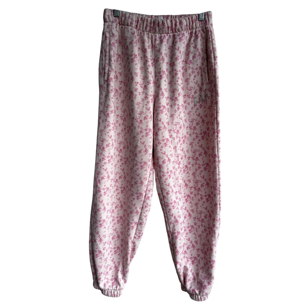 Gap x LoveShackFancy Pink Floral‎ Rosebud Jogger Sweatpants Womens Medium